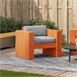 vidaXL Small Solid Pine Wood Garden Sofa Durable in Wax Brown