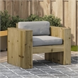 vidaXL Single Treated Pine Wood Garden Sofa Durable in Natural Wood