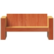 vidaXL 2-Seater Solid Pine Wood Garden Sofa Durable in Wax Brown