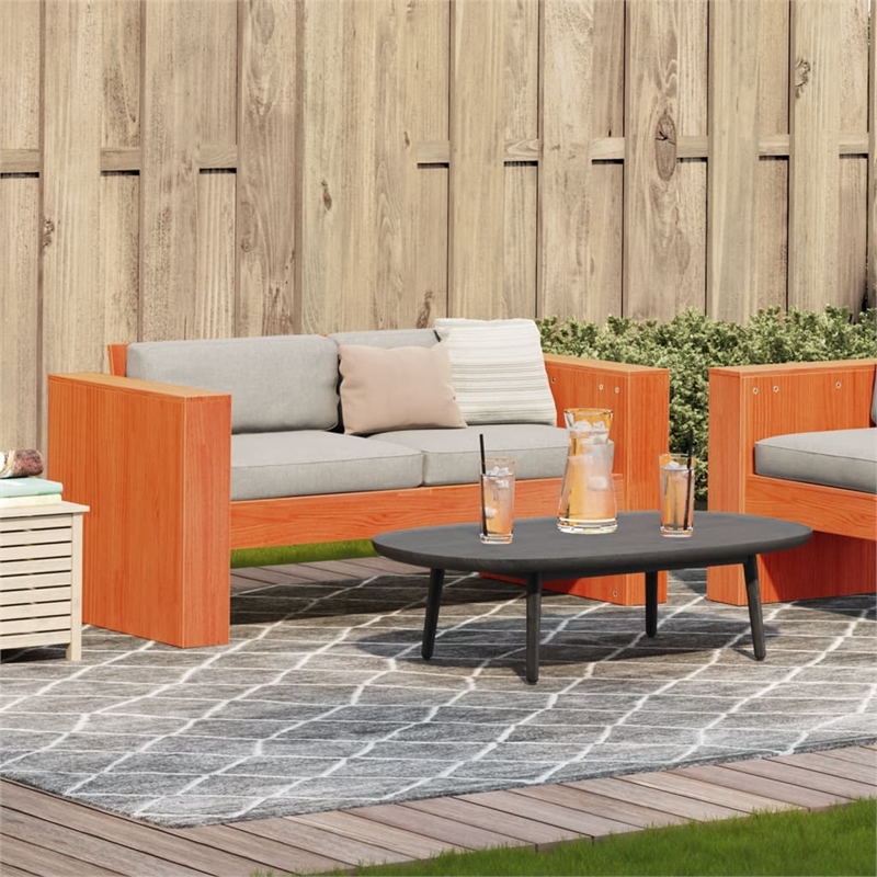 vidaXL 2-Seater Solid Pine Wood Garden Sofa Durable in Wax Brown