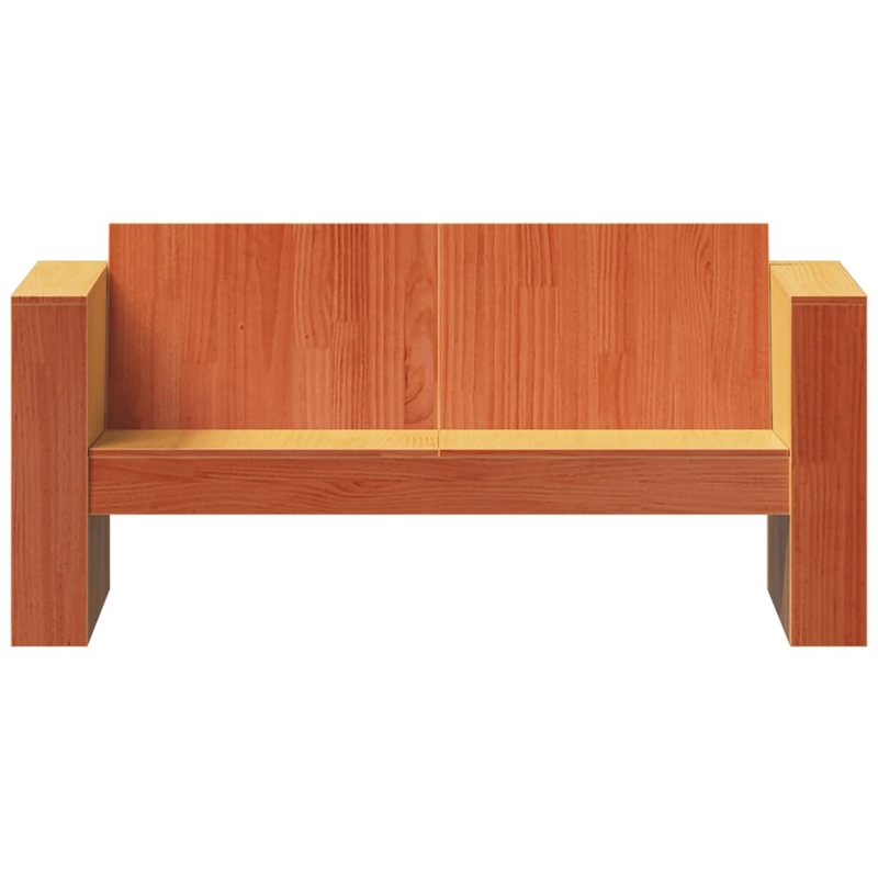 vidaXL 2-Seater Solid Pine Wood Garden Sofa Durable in Wax Brown