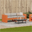vidaXL 3-Seater Solid Pine Wood Garden Sofa Durable in Wax Brown