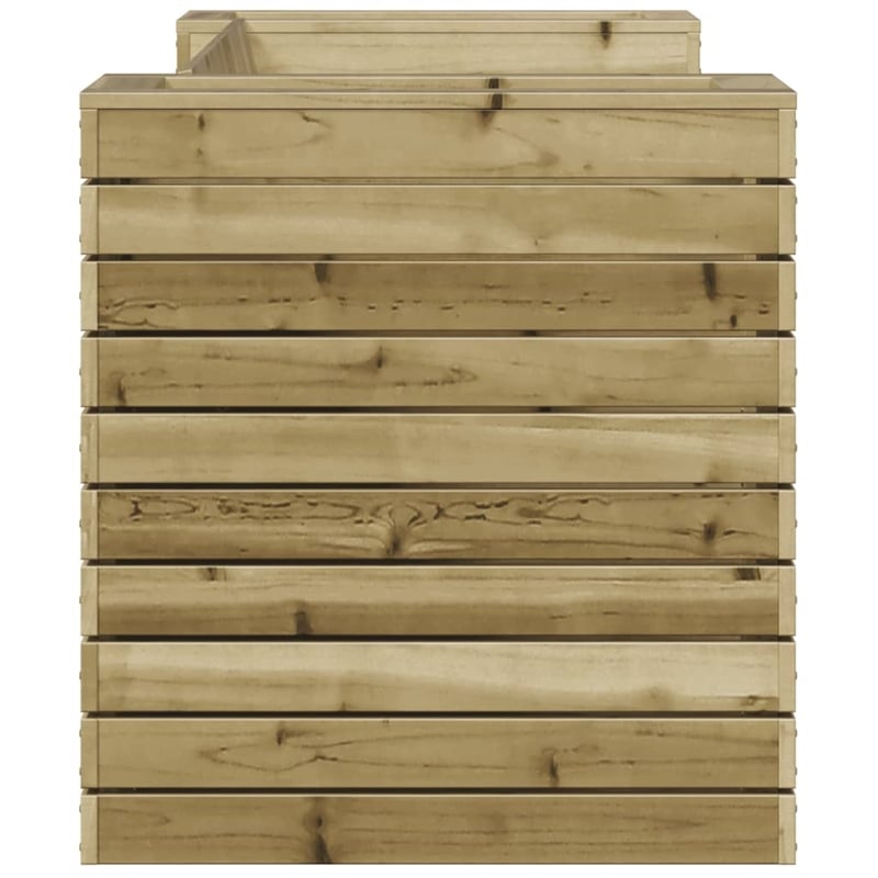 vidaXL Impregnated Pine Wood Planter Bench in Brown