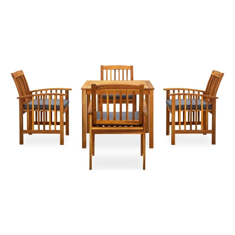 vidaXL Garden Dining Set Acacia Wood Natural Solid Acacia Wood Standard