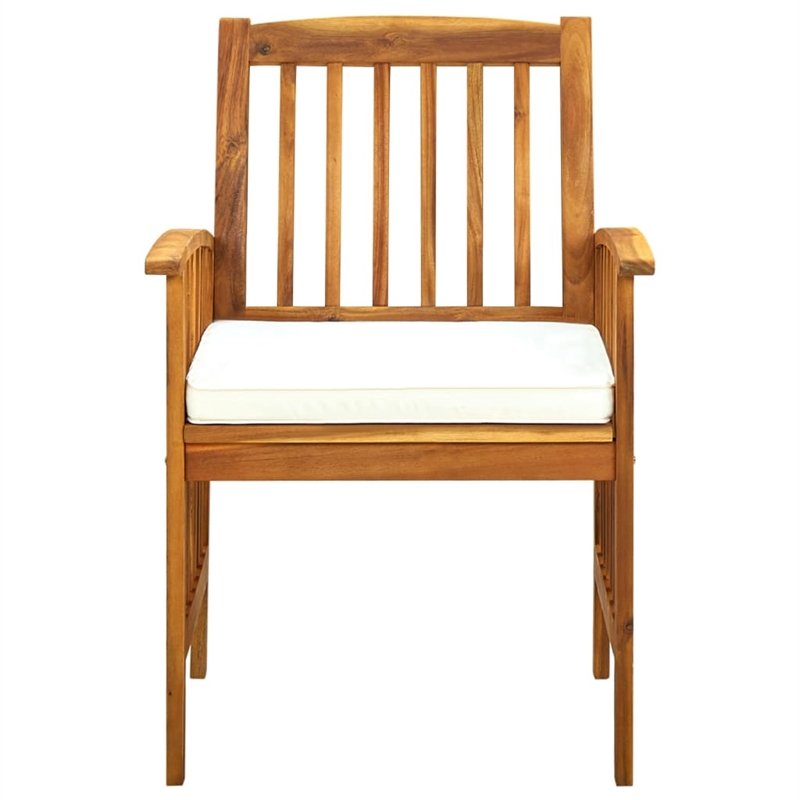 vidaXL Garden Dining Set Cream White/Wooden