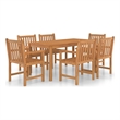 vidaXL Garden Dining Set in Natural Teak