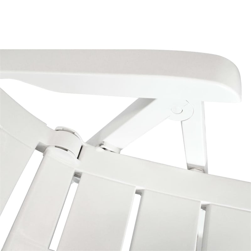 vidaXL Medium Foldable Outdoor Dining Set in White Plastic