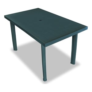 vidaXL Green Plastic Medium Foldable Outdoor Dining Set