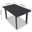 vidaXL in Anthracite Plastic Standard Foldable