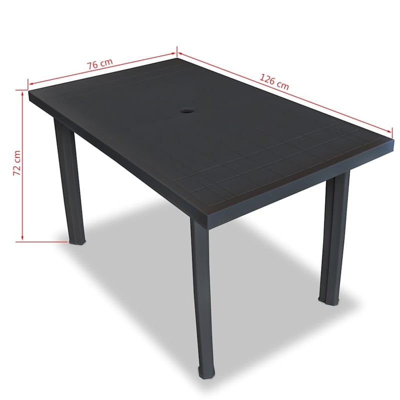 vidaXL in Anthracite Plastic Medium Foldable