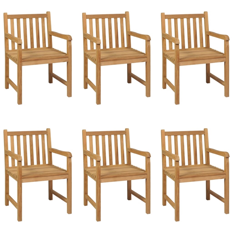 vidaXL Fine Sanded Teak Hardwood Large Garden Dining Set in Warm Teak