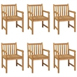 vidaXL Fine Sanded Teak Hardwood Large Garden Dining Set in Warm Teak