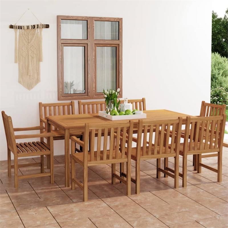 vidaXL Garden Dining Set in Warm Teak