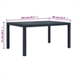 vidaXL Outdoor Dining Set in Anthracite Plastic & Polyester Cushions