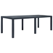 vidaXL Large Plastic & Polyester Outdoor Dining Set in Anthracite