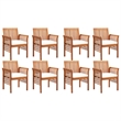 vidaXL Outdoor Dining Set in Brown Frame /Cream Cushions