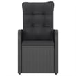 vidaXL Outdoor Dining Set in Black/Natural Wood