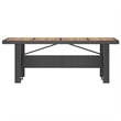 vidaXL Outdoor Dining Set in Black/Natural Wood