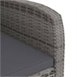vidaXL Outdoor Dining Set in Gray PE Rattan Large Adjustable Armrests