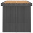 vidaXL Outdoor Dining Set Poly Rattan in Black/Acacia Natural
