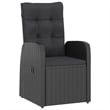 vidaXL Outdoor Dining Set Poly Rattan in Black/Acacia Natural