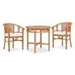 vidaXL Garden Dining Set Teak Wood Solid Teak Wood Medium Durable