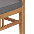 vidaXL Garden Dining Set Teak Wood and Dark Gray Solid Teak Wood Medium