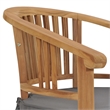 vidaXL Garden Dining Set Teak Wood and Dark Gray Solid Teak Wood Medium