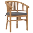 vidaXL Garden Dining Set Teak Wood and Dark Gray Solid Teak Wood Medium