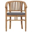 vidaXL Garden Dining Set Teak Wood and Dark Gray Solid Teak Wood Medium