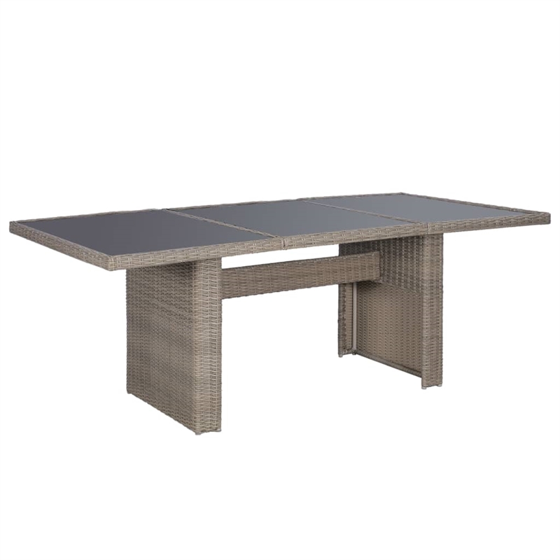 vidaXL Outdoor Dining Set in Brown and Gray