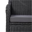 vidaXL Outdoor Dining Set in Black and Dark Gray