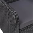 vidaXL Outdoor Dining Set in Black and Dark Gray