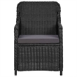 vidaXL Outdoor Dining Set in Black and Dark Gray