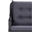 vidaXL Outdoor Dining Set in Black and Dark Gray