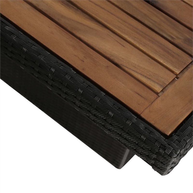 vidaXL Outdoor Dining Set in Black and Dark Gray