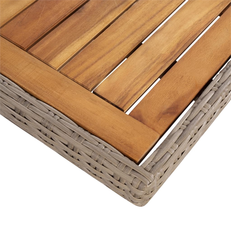 vidaXL Outdoor Dining Set in Brown and Dark Gray