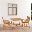 vidaXL Outdoor Dining Set Warm Acacia Wood Tone