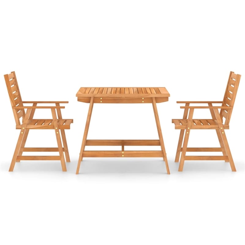vidaXL Outdoor Dining Set Warm Acacia Wood Tone