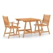 vidaXL Outdoor Dining Set Warm Acacia Wood Tone