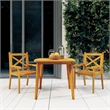 vidaXL Solid Acacia Wood With An Oil Finish Garden Dining Set in Natural/Brown