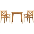 vidaXL Solid Acacia Wood With An Oil Finish Garden Dining Set in Natural/Brown