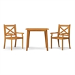 vidaXL Solid Acacia Wood With An Oil Finish Garden Dining Set in Natural/Brown