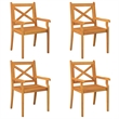 vidaXL Solid Acacia Wood With An Oiled Finish Garden Dining Set in Natural/Brown