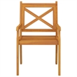 vidaXL Solid Acacia Wood With An Oiled Finish Garden Dining Set in Natural/Brown