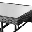 vidaXL Garden Dining Set in Black Poly Rattan/Steel/Glass/Polyester Medium