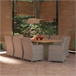 vidaXL Brown PE Rattan Large Durable Outdoor Dining Set