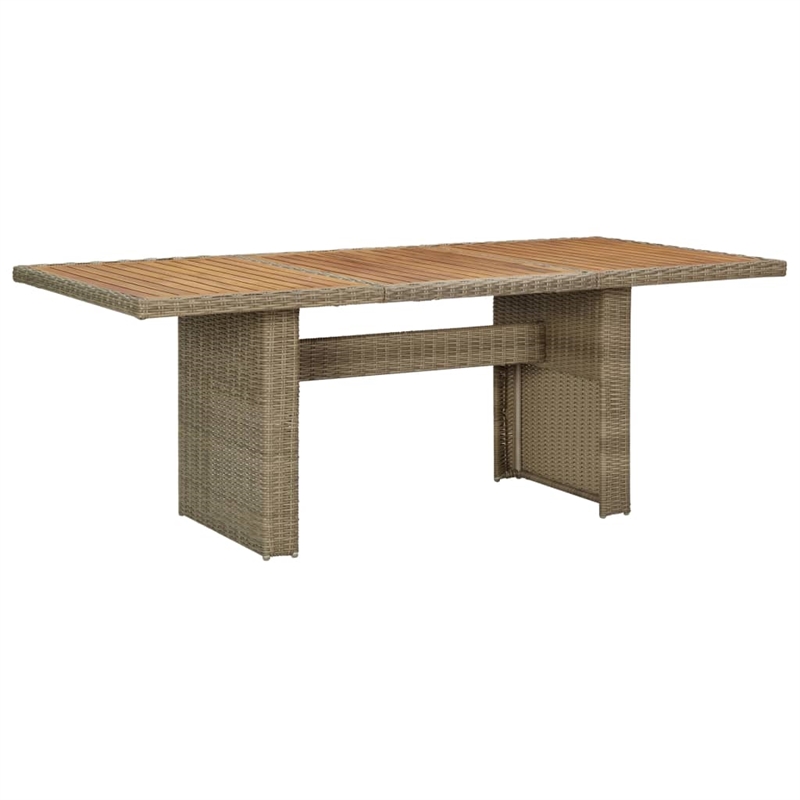 vidaXL Brown PE Rattan Large Durable Outdoor Dining Set
