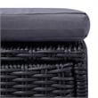vidaXL Dining Set in Black PE Rattan Large Stackable Dining Set