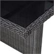 vidaXL 7 Piece Patio Dining Set Poly Rattan in Black